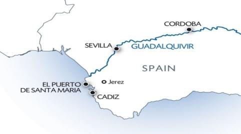 guadalquivir ਨਕਸ਼ਾ